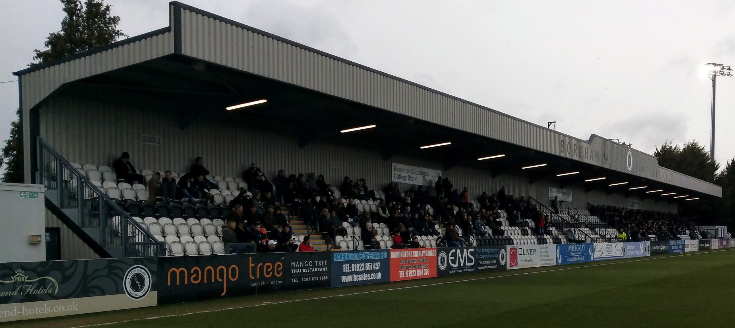 Boreham Wood game now 530 Kick Off Gloverscast