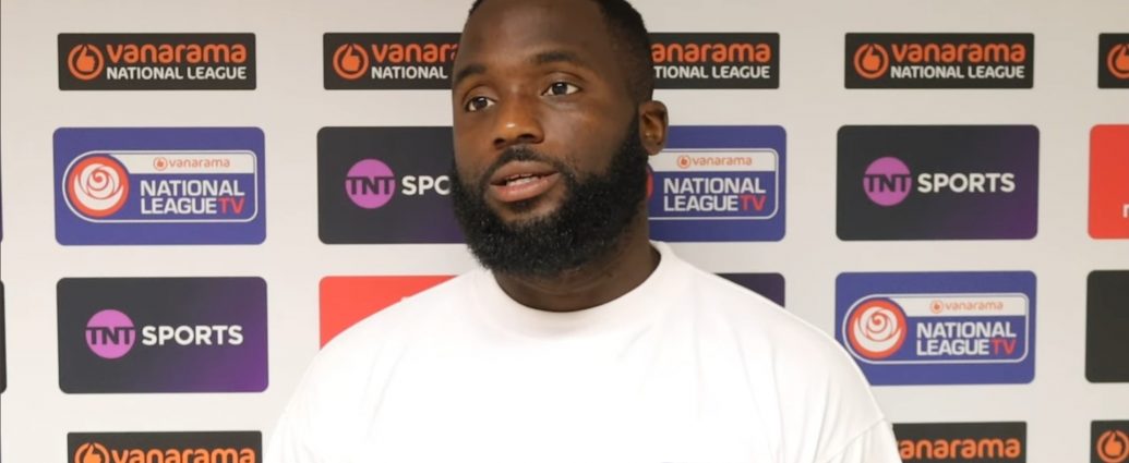 Striker Junior Morias talks to camera.
