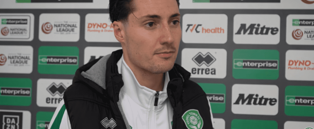 Brett McGavin gives his post-match media interview