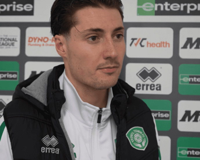 Brett McGavin gives his post-match media interview