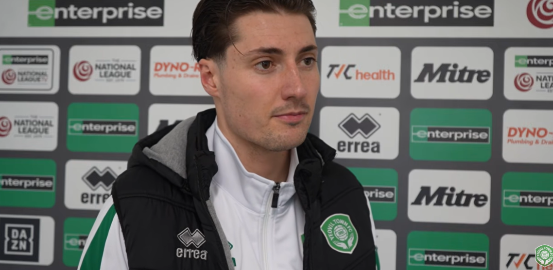 Brett McGavin gives his post-match media interview