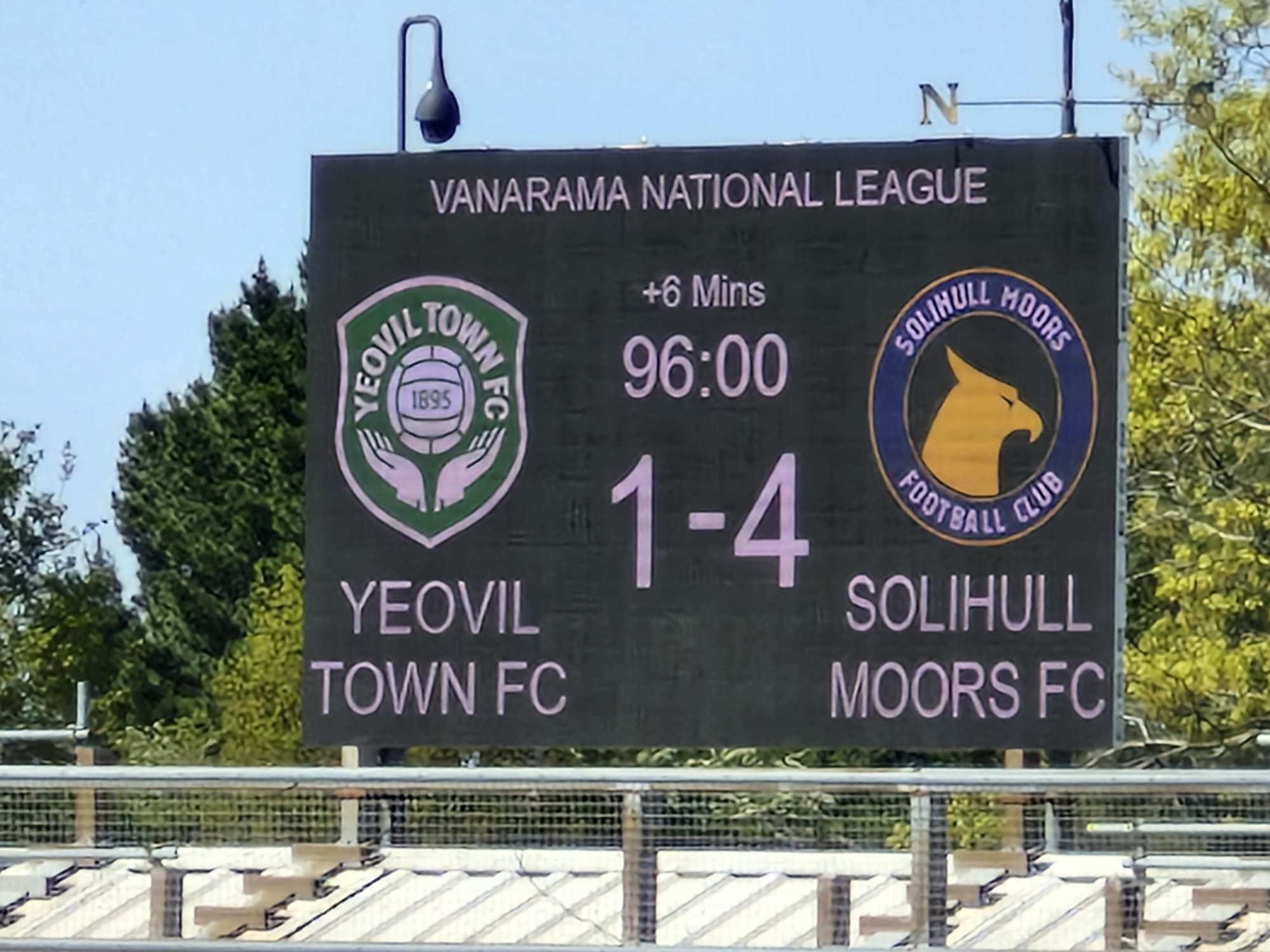 Match Report: Yeovil Town 1 Solihull Moors 4
